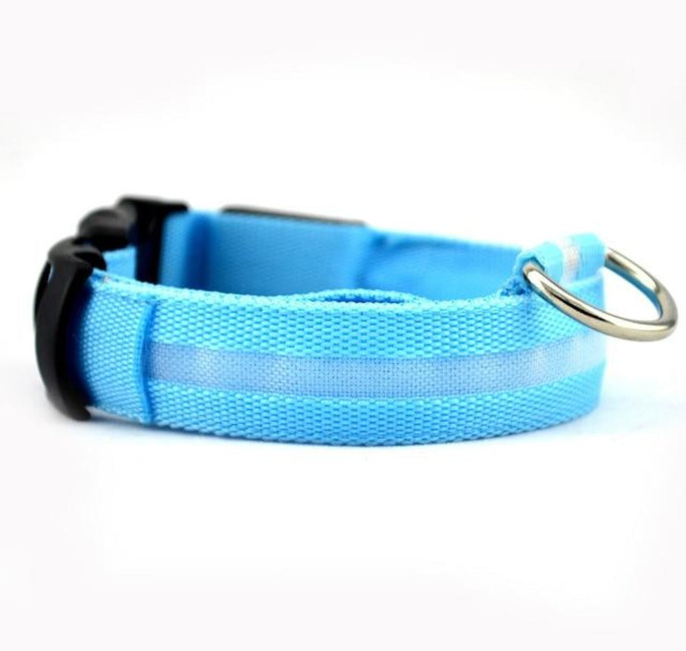 2 PCS Set Nylon LED Dog Collar